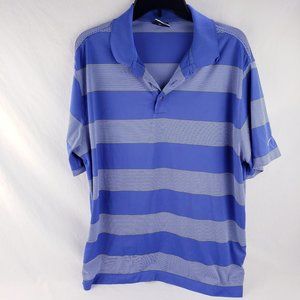 Nike Dri-Fit Golf Polo Blue Lightweight Short Sleeve Men's XL